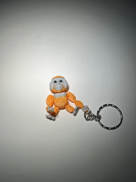 İyimser Orangutan Eklemli Anahtarlık - Resim 3
