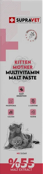 Supravet Hamile ve Yavru Kediler İçin Kalsiyum ve Taurinli Multi Vitamin Kedi Macunu 100 G - 1