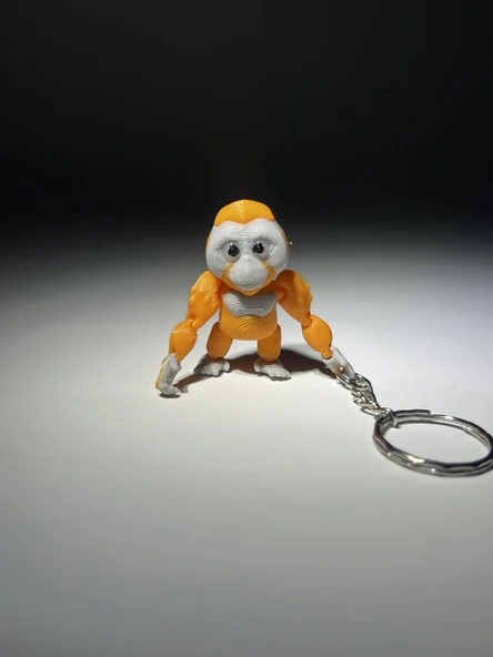 İyimser Orangutan Eklemli Anahtarlık - Resim 2