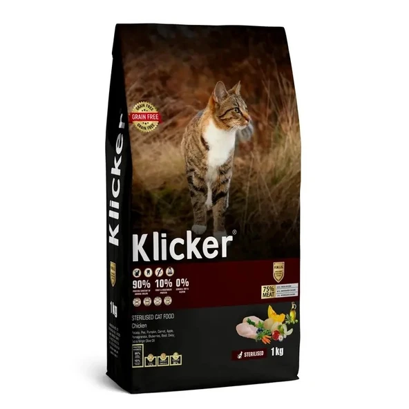 KLICKER STERİL YETİŞKİN KEDİ KURU MAMASI TAVUKLU - 2