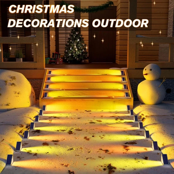 Volisun Güneş Enerjili Merdiven Lambası 12 Adet, Su Geçirmez IP67 - Çok Renkli - 5