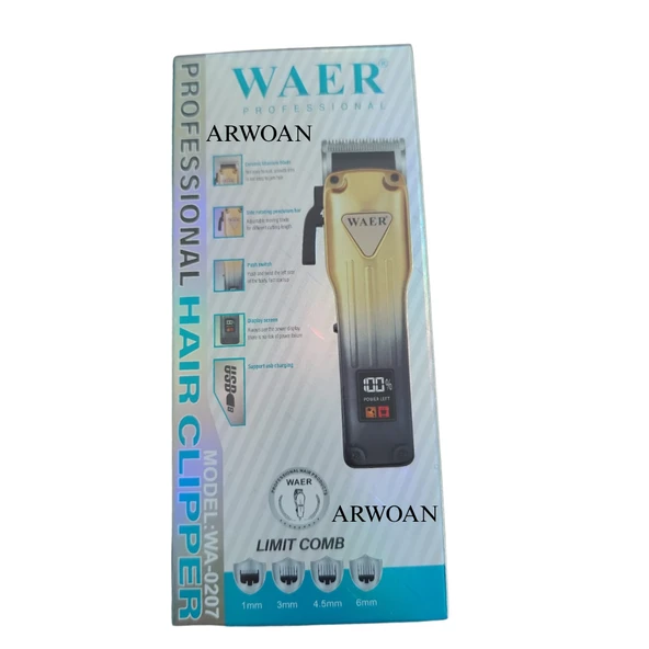 arwoan Profesyonel Kablosuz Saç Kesme Makinesi - Seramik Titanyum Bıçak - 5