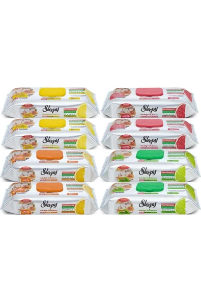 Sleepy Easy Clean Yüzey Temizlik Mutfak Havlusu 50 Yaprak Karma (8 Lİ SET) ürün görseli