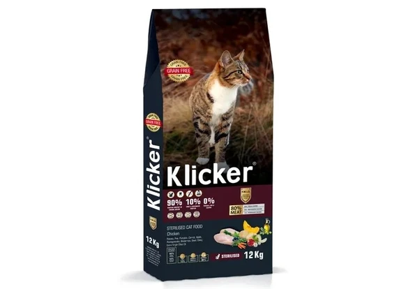 KLICKER STERİL YETİŞKİN KEDİ KURU MAMASI TAVUKLU - 1