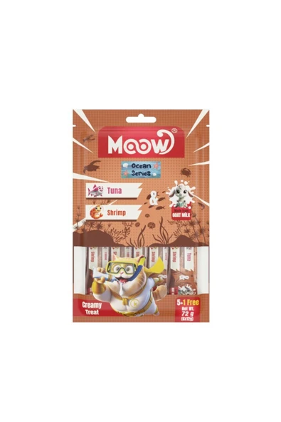 Moow En Yeni Mix Karışık Keçi Sütlü  Kedi Krema Ödülü 12 Gr x 48 adet - Resim 2