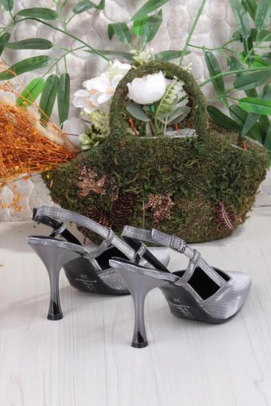 Fort 086-1011 Fls Saten Arkası Açık Topuklu Kadın Ayakkabı - Resim 10