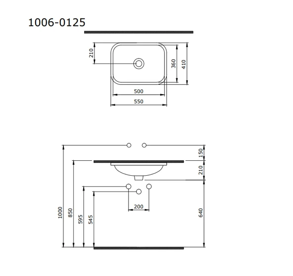 Bocchi Scala Tezgah Altı Lavabo 55 Cm Parlak Beyaz 1006-001-0125 - Resim 2