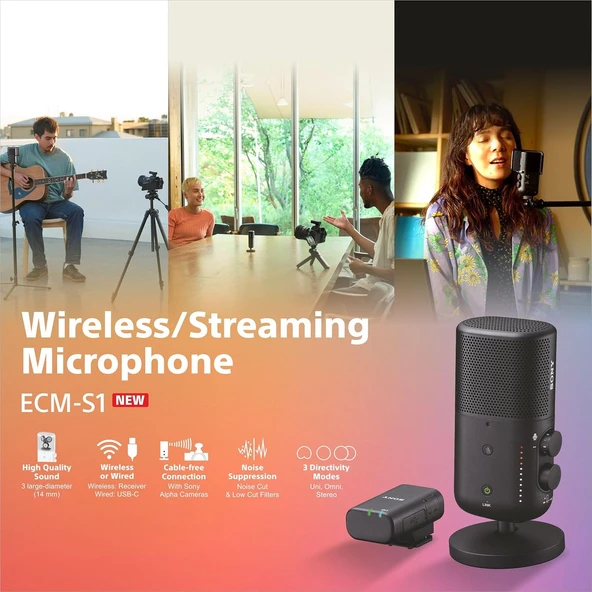 Sony ECM-1  Kablosuz Ayaklı Mikrofon - Resim 4