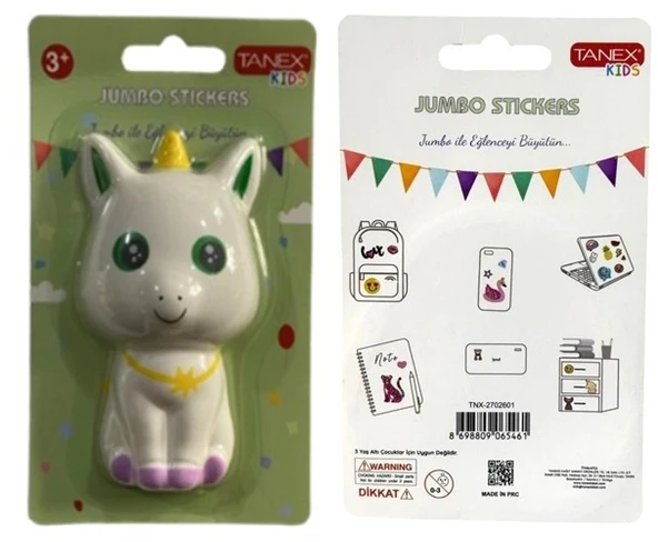 Tanex Jumbo Stickers Sukuşi Unicorn Beyaz - 1