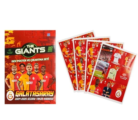 Mythos Galatasaray Dev Poster ve Çıkartma Seti Orjinal - 1