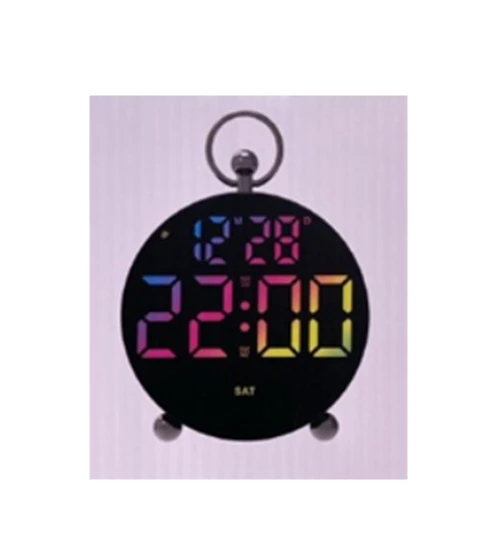 Wooden Gh8029 Yuvarlak Masaüstü Dijital Saat ürün görseli