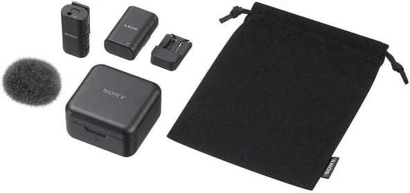 Sony ECM-W3S  Akış, Podcast ve toplantılar için kablosuz mikrofon sistemi, tek mikrofon için, siyah ürün görseli