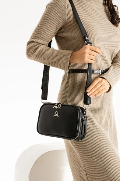 Çapraz Askılı Kadın Omuz Çantası 25*15 Cm Vegan Deri Mega Bag Postacı Çanta Suni Deri - 6