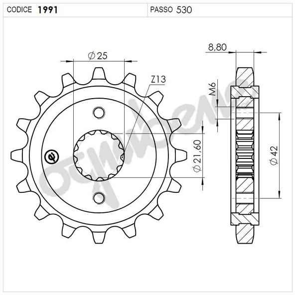 KAWASAKI 600 OGNIBENE ÖN DİŞLİ 15T ürün görseli