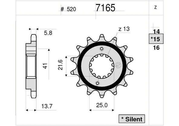 HONDA OGNIBENE ÖN DİŞLİ 14T ürün görseli