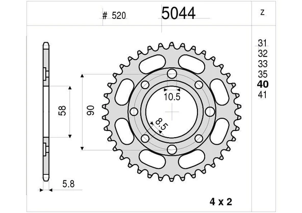 KTM 200 DUKE OGNIBENE ARKA DİŞLİ 43T ürün görseli