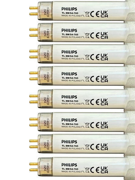 (8 Adet) Philips 8W 765 Beyaz Işık (6500K) G5 Duylu T5 Floresan