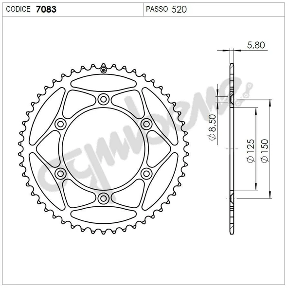 KTM GS OGNIBENE ARKA DİŞLİ 38T ürün görseli