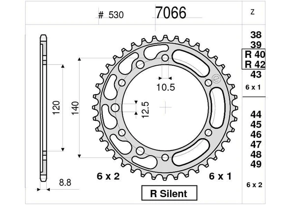 KAWASAKI OGNIBENE ARKA DİŞLİ 38T ürün görseli