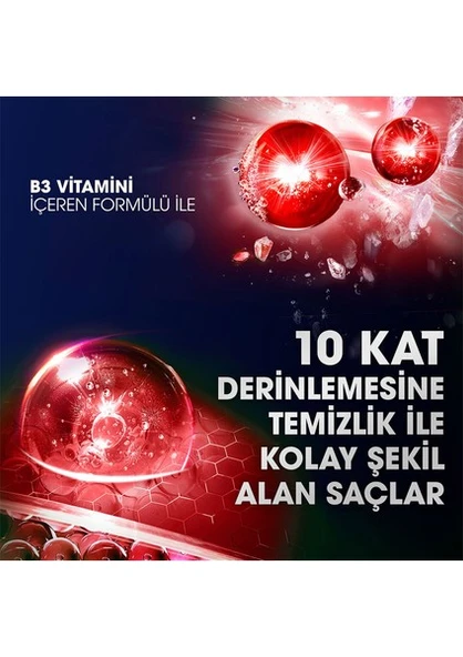 Clear Men Kepeğe Karşı Etkili Şampuan Hızlı Stil 2'si 1 Arada Kolay Şekil Alan Saçlar 350 ml x3 - 10