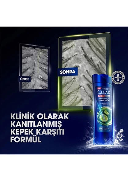 Clear Men Kepeğe Karşı Etkili Şampuan Maksimum Ferahlık Yağlı Saç Derisi İçin Limon Özlü 350 ml x3 - 8