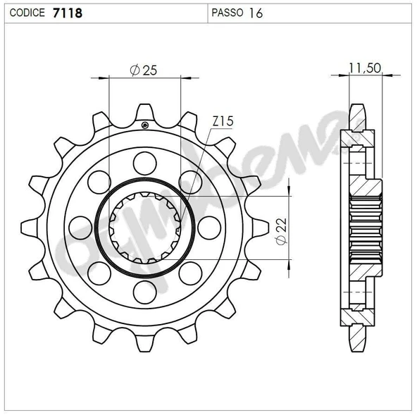 KTM 250 OGNIBENE ÖN DİŞLİ 16T ürün görseli
