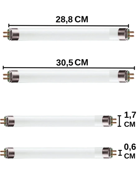 (8 Adet) Philips 8W 765 Beyaz Işık (6500K) G5 Duylu T5 Floresan - 3