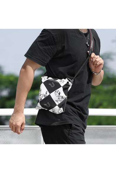 C066 Siyah & Beyaz Koruyucu Kumaş 50cm - Resim 3