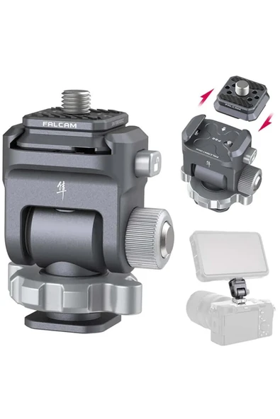 F22 Quick Release Cold Shoe Monitör Montajı - Resim 2