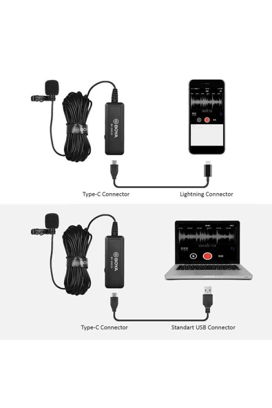 By-dm10 Pc Iphone Telefon Yaka Mikrofonu - Resim 3