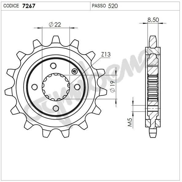 KTM 390 DUKE - RC OGNIBENE ÖN DİŞLİ 14T ürün görseli
