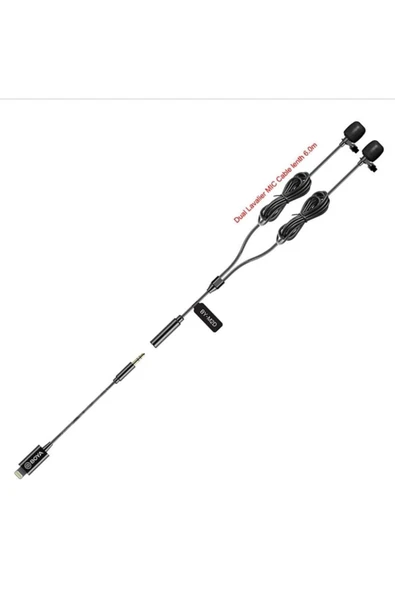 By-m2d Lisanslı Iphone Ikili Yaka Mikrofonu - Resim 2
