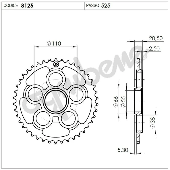 DUCATI 848 OGNIBENE ARKA DİŞLİ 42T ürün görseli