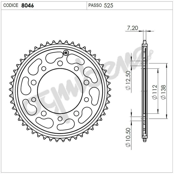 HONDA 600-900 97 OGNIBENE ARKA DİŞLİ 41T ürün görseli