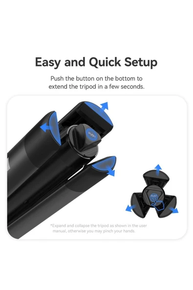 At-01 155cm Portatif Tripod T052 - 3