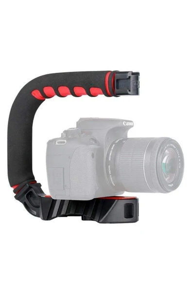 Beyaz U-grip Pro Dsrl Kamera Stabilizer Video Handle - Resim 2