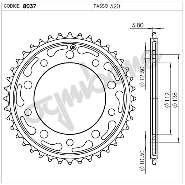 HONDA OGNIBENE ARKA DİŞLİ 45T ürün görseli