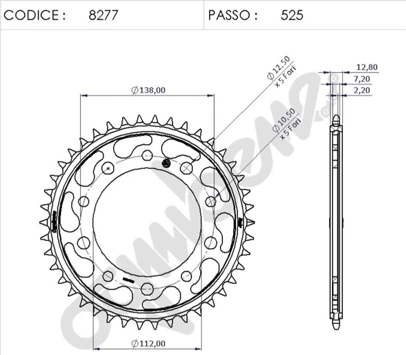 OGNIBENE ARKA DİŞLİ 45T ürün görseli