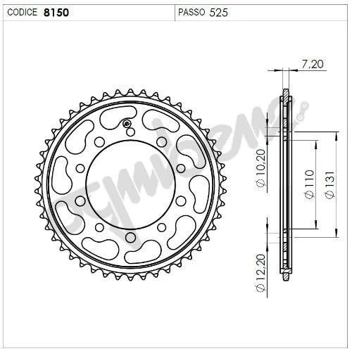 BMW OGNIBENE ARKA DİŞLİ 46T ürün görseli
