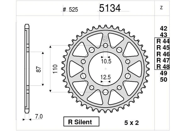 SUZUKI 400 OGNIBENE ARKA DİŞLİ 45T ürün görseli