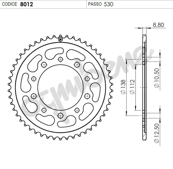 OGNIBENE ARKA DİŞLİ 40T ürün görseli