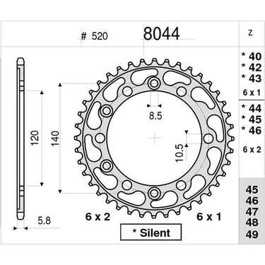 OGNIBENE ARKA DİŞLİ 42T ürün görseli