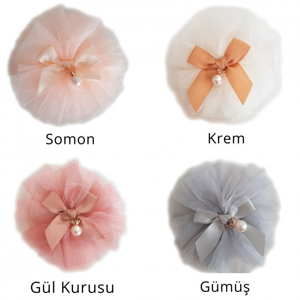 Sahici Anne Tüllü Fiyonk Bebek Tokası 1 Yaş Doğum günü Tütü Toka Saç Aksesuar - 2
