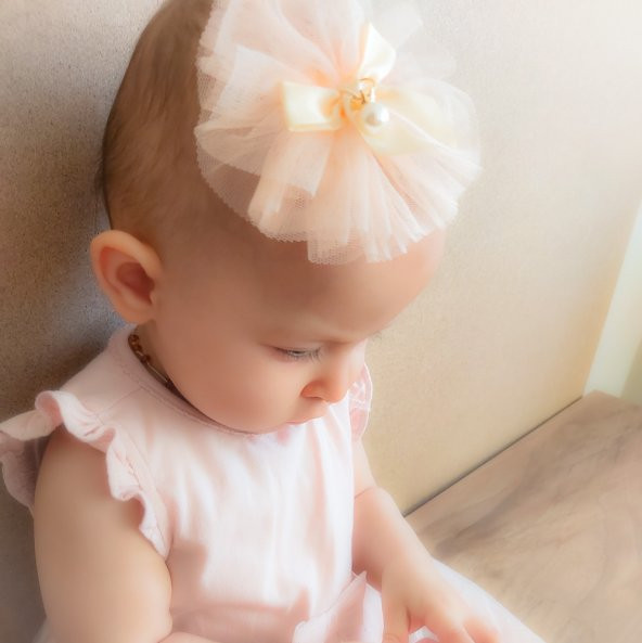 Sahici Anne Tüllü Fiyonk Bebek Tokası 1 Yaş Doğum günü Tütü Toka Saç Aksesuar - 3