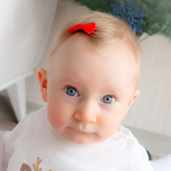 Sahici Anne 7li Zayıf İnce Telli Saçlı Bebeklere Özel Bebek Fiyonk Toka Seti - 7