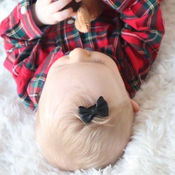 Sahici Anne Saçsız Bebek Tokası Saçtan Düşmeyen Çıtçıt Fiyonk Toka - 6