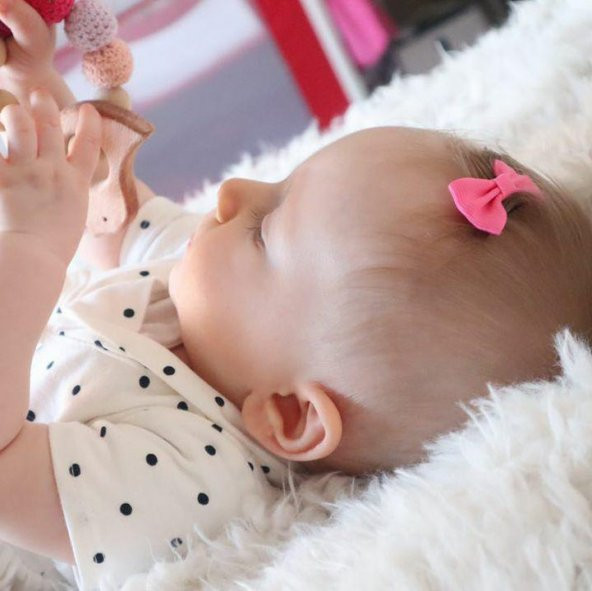 Sahici Anne Saçsız Bebek Tokası Saçtan Düşmeyen Çıtçıt Fiyonk Toka - 8