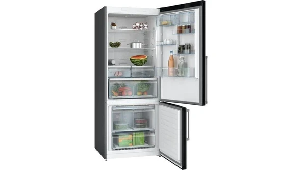 Bosch KGN76CXE0N Buzdolabı No Frost Alttan Donduruculu Siyah Inox - Resim 2