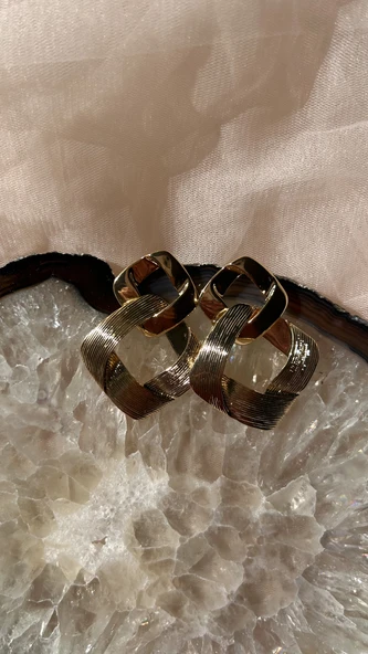 14 K kararmaz küpe - Resim 3