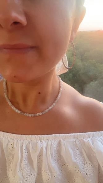 14 K Kararmaz halka küpe - Resim 2